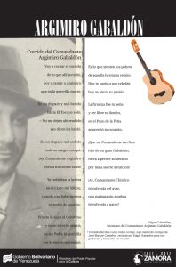 Argimiro Gabaldón. Corrido del Comandante Argimiro Gabaldón